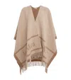 Max Mara Wool Jacquard Hilde Cape In Sand