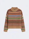Max Mara Wool Jacquard Jumper In Brown