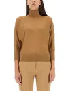 Max Mara Wool Jersey In Brown