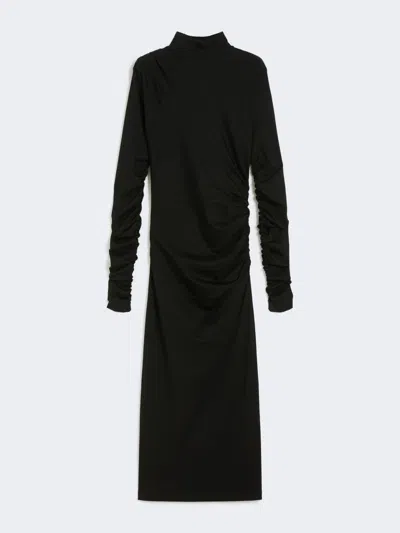 Max Mara Wool Jersey Dress In Black