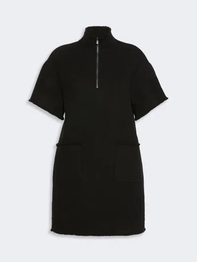 Max Mara Wool Jersey Sweatshirt Dress In Black