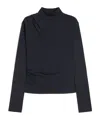 Max Mara Wool Jersey Top In Blue