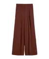 Max Mara Wool Jersey Trousers In Brown