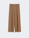 Max Mara Wool Jersey Trousers In Brown