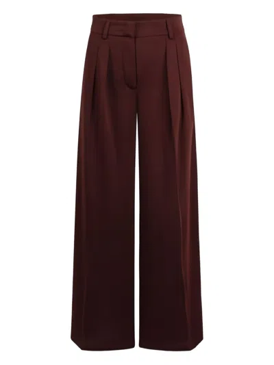 Max Mara Wool Jersey Trousers In Red