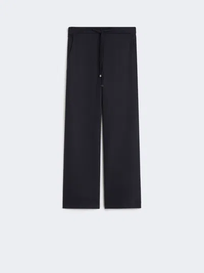 Max Mara Wool Joggers In Blue