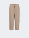 Max Mara Wool Jogging Pants In Brown