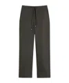 Max Mara Cotton Drawstring Trousers In Gray