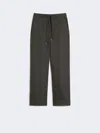 Max Mara Floria Wool Stretch Flannel Pants In Green