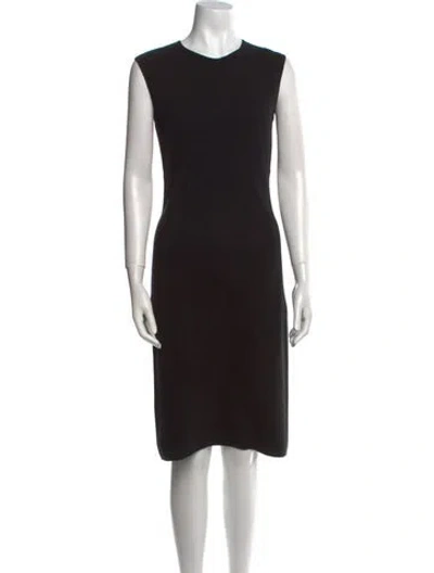 Pre-owned Max Mara Wool Knee-length Dress In Black