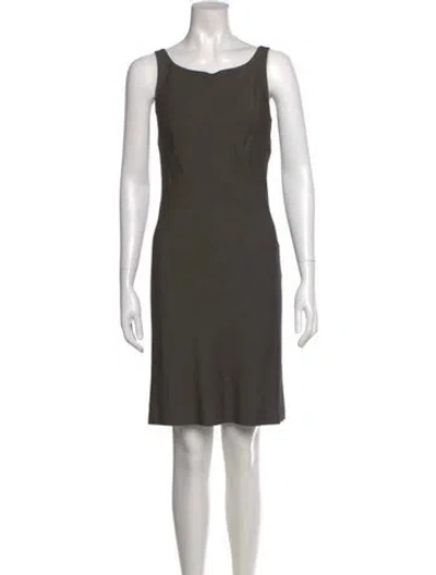 Pre-owned Max Mara Wool Knee-length Dress In Brown