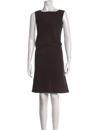 Pre-owned Max Mara Wool Knee-length Dress In Brown