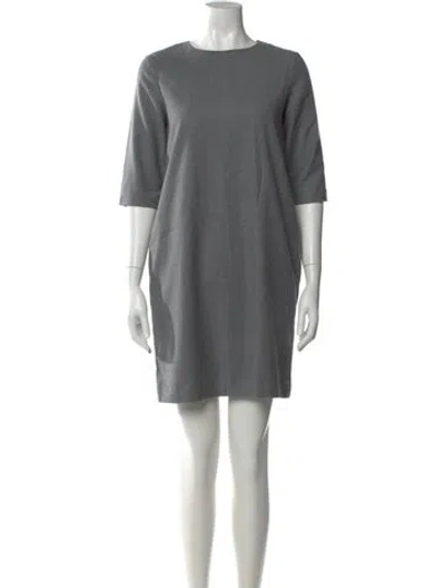 Pre-owned Max Mara Wool Knee-length Dress In Gray