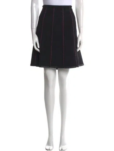 Pre-owned Max Mara Wool Knee-length Skirt In Black