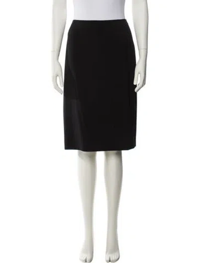 Pre-owned Max Mara Wool Knee-length Skirt In Black