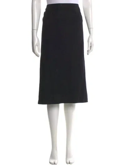 Pre-owned Max Mara Wool Knee-length Skirt In Black