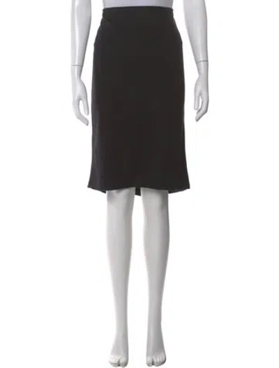 Pre-owned Max Mara Wool Knee-length Skirt In Black