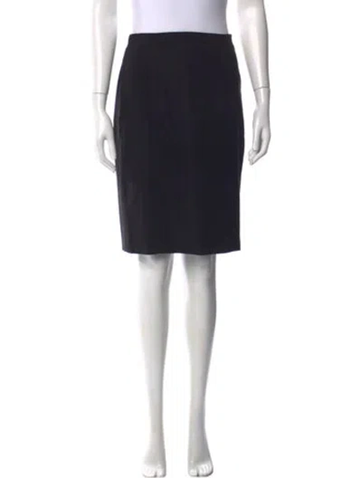 Pre-owned Max Mara Wool Knee-length Skirt In Black