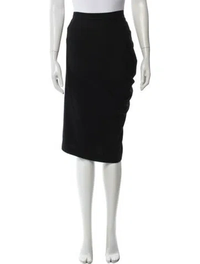 Pre-owned Max Mara Wool Knee-length Skirt In Black
