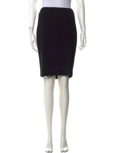 Pre-owned Max Mara Wool Knee-length Skirt In Black