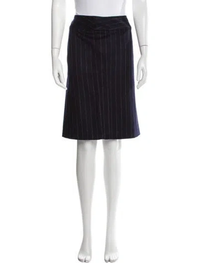 Pre-owned Max Mara Wool Knee-length Skirt In Blue