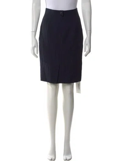 Pre-owned Max Mara Wool Knee-length Skirt In Blue