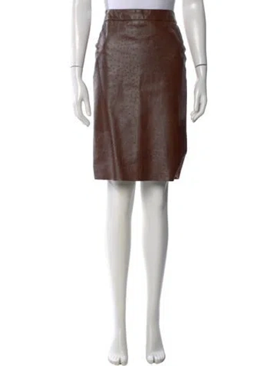 Pre-owned Max Mara Wool Knee-length Skirt In Brown