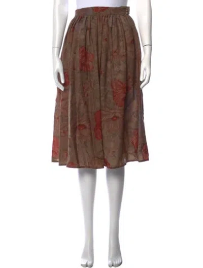 Pre-owned Max Mara Wool Knee-length Skirt In Brown