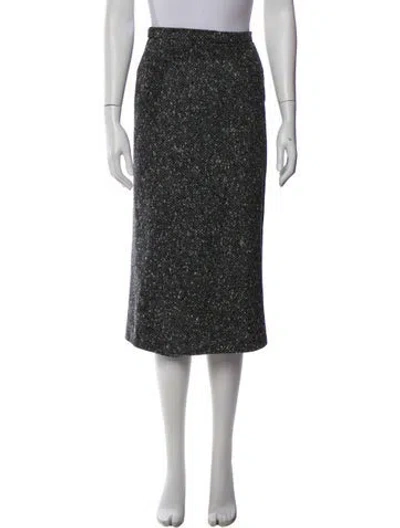 Pre-owned Max Mara Wool Knee-length Skirt In Gray