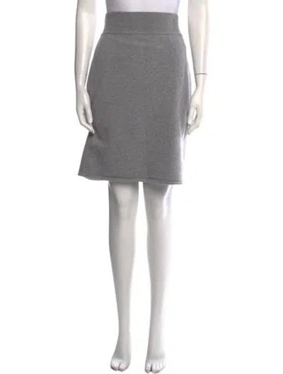Pre-owned Max Mara Wool Knee-length Skirt In Gray