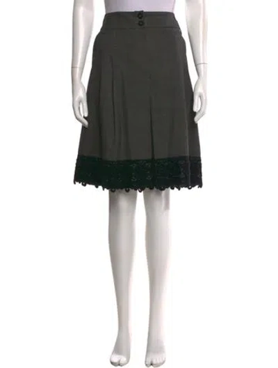 Pre-owned Max Mara Wool Knee-length Skirt In Gray