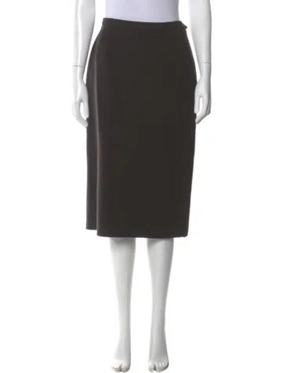 Pre-owned Max Mara Wool Knee-length Skirt In Gray