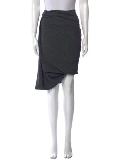 Pre-owned Max Mara Wool Knee-length Skirt In Gray