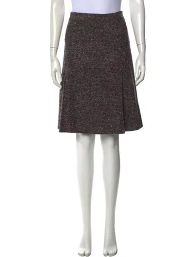 Pre-owned Max Mara Wool Knee-length Skirt In Gray