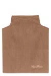 Max Mara Orsola Wool Ribbed Neckwarmer In Brown