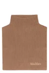 Max Mara Orsola Wool Ribbed Neckwarmer In Brown
