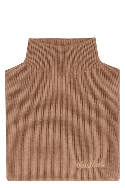 Max Mara Wool Knit Collar - Casual Elegance In Purple