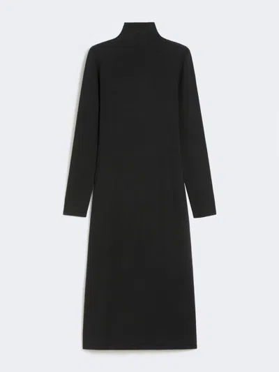 Max Mara Wool Knit Dress In Black