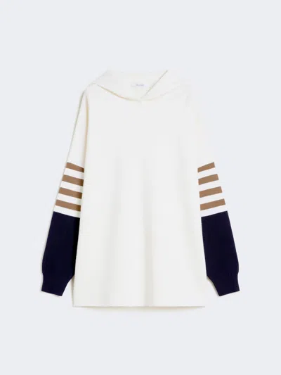 Max Mara Wool-knit Oversized Jumper In White