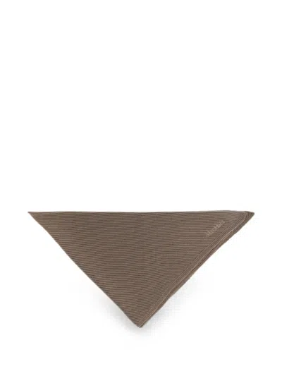Max Mara Wool Knit Oversized Shawl In Purple