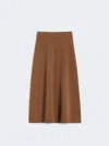 Max Mara Wool Knit Skirt In Brown