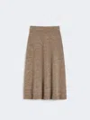 Max Mara Wool Knit Skirt In Brown