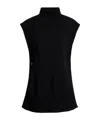 Max Mara Wool Knit Sleeveless Turtleneck In White