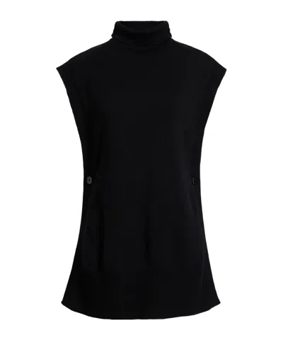 Max Mara Wool Knit Sleeveless Turtleneck In White