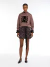Max Mara Felpa Sfinge In Lana Prugna  Donna In Mauve