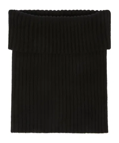 Max Mara Wool Knitted Corset In Black