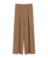 Max Mara Wool Knitted Pants In Brown