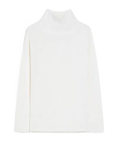 Max Mara Wool Knitted Sweater In White
