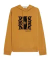 Max Mara Sphinx Jacquard Hooded Sweatshirt With Graphic Print In Orange