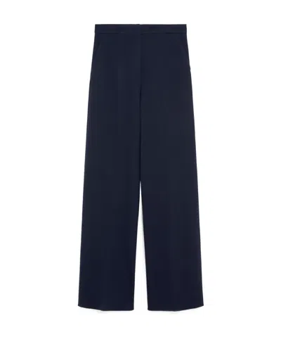 Max Mara Wool Knitted Trousers In Black